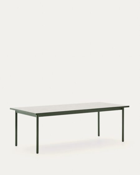 Maurina outdoor table in green galvanised