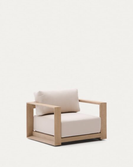 Ambra armchair in solid acacia wood