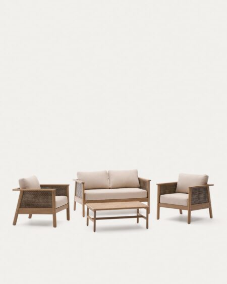 Alabe set consisting of one 2-seater sofa, 2 armchairs