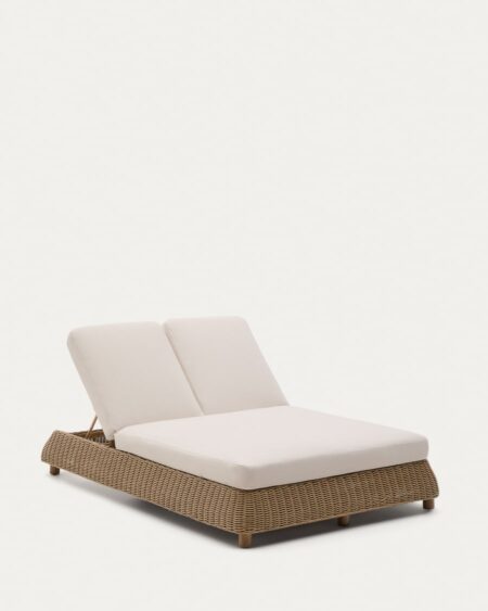 Meria double sun lounger in synthetic rattan