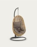 Cira hanging armchair with dark grey base