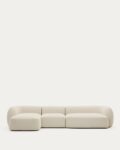 Martina ecru chenille 4-seater modular sofa