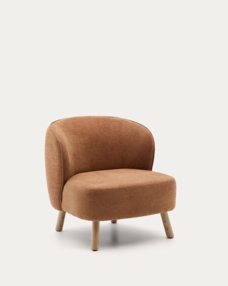 Ulit armchair in terracotta chenille