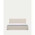 Nahiri beige chenille bed