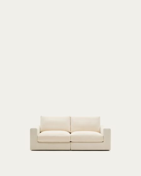 Alea ecru chenille 3-seater