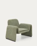 Melvia green chenille armchair